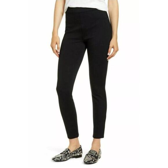 Spanx The Perfect Ponte Ankle Pants Stretch Black Pull On 20202R Size Large - Picture 1 of 11
